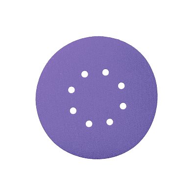 Диск шлифовальный на пленочной основе Sandwox 328 Purple Zirconia 8 отв. (125мм, Р600, 100шт) 328.125.600.08